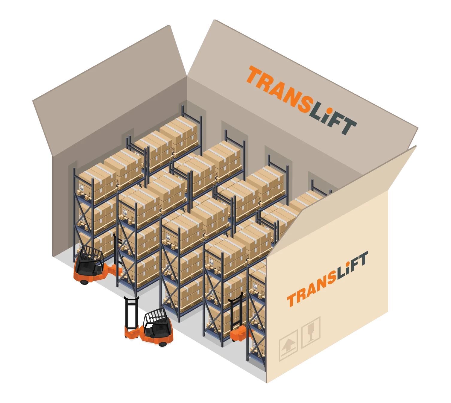 inside-the-box warehouse inside a box graphic
