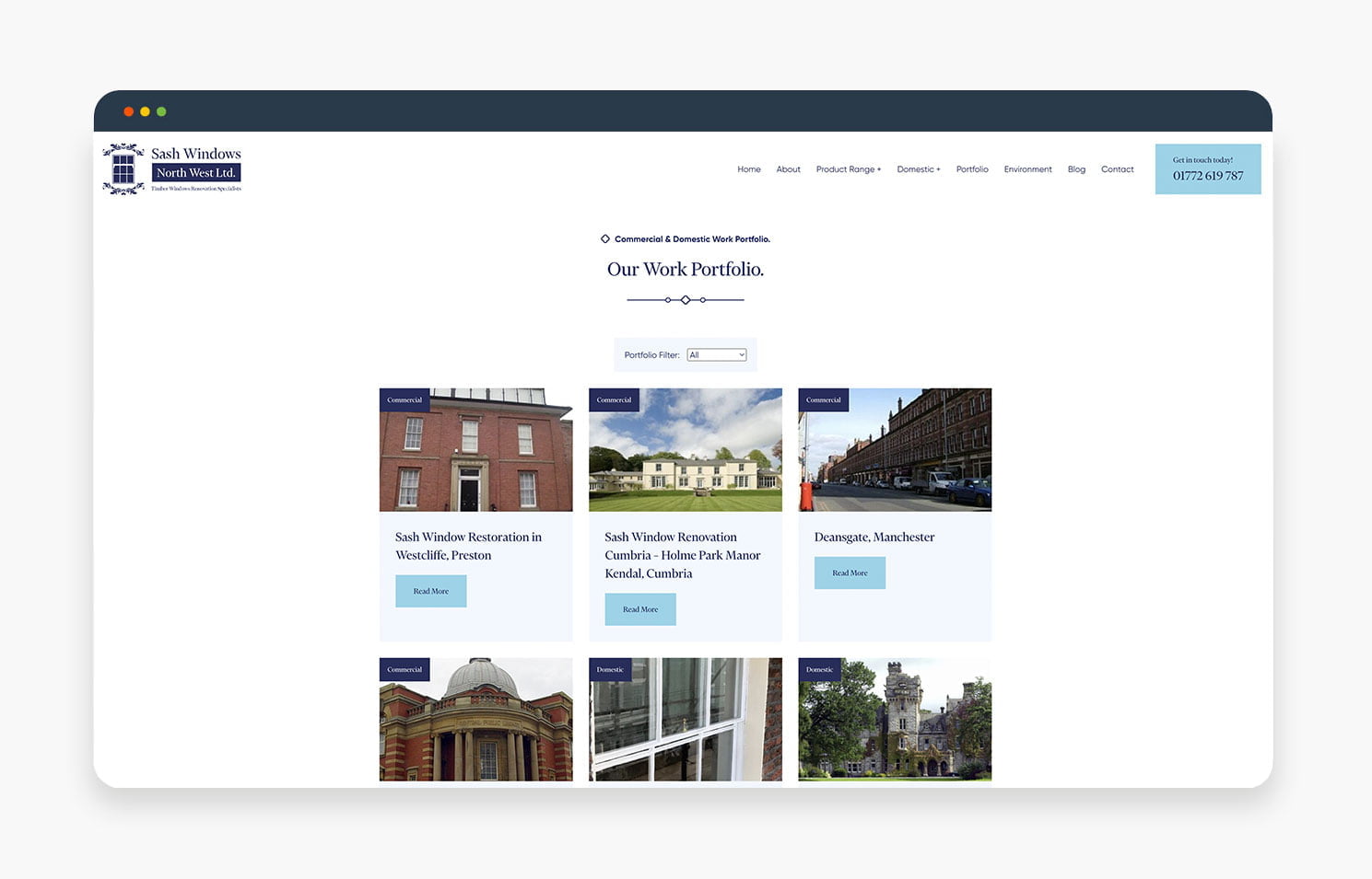 Image displaying a grid of project thumbnails showcasing various architectural works in a portfolio layout
