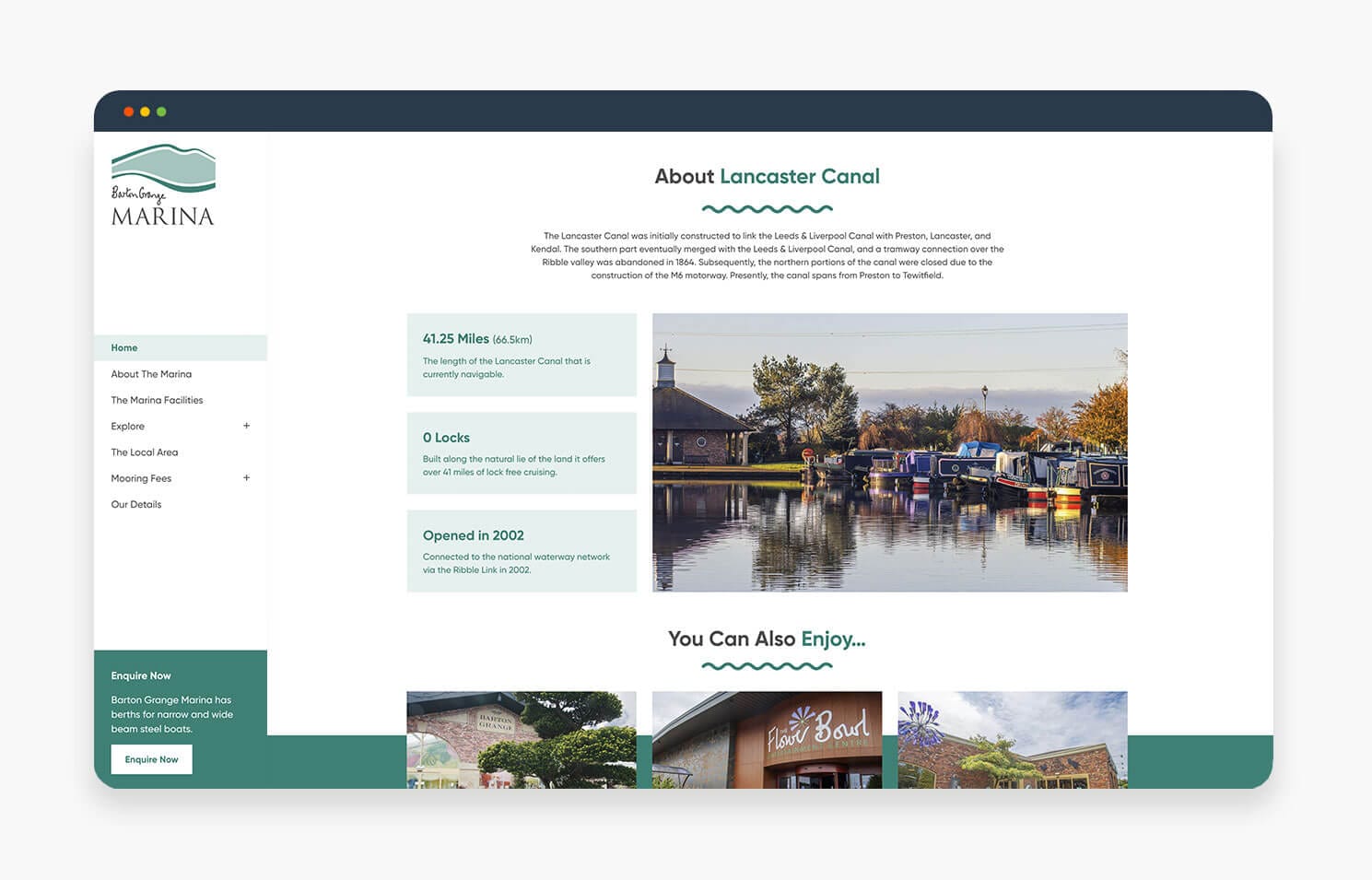 barton grange marina about lancaster canal page
